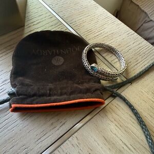 John Hardy Silver and Blue stones bracelet